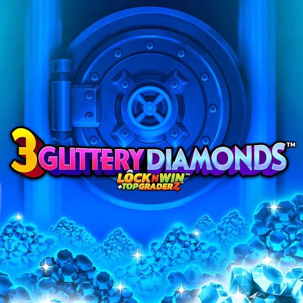 3 Glittery Diamonds by PearFiction Studios, showcased at flagman-casino.eu – game logo