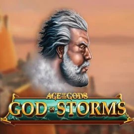 Age Of The Gods: God of Storms online game logo by Playtech on flagman-casino.eu