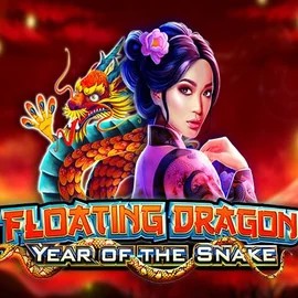 Floating Dragon Year of the Snake slot logo by Pragmatic Play at Flagman Casino