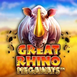 Great Rhino Megaways online game logo by Pragmatic Play on flagman-casino.eu