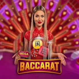Mega Baccarat slot icon by Pragmatic Play, available at Flagman Casino