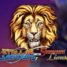 Jackpots logo of Stellar Jackpots with Serengeti Lions from Lightning Box Game at Flagman Casino