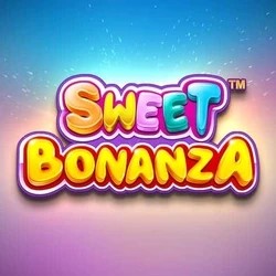 Sweet Bonanza slot logo by Pragmatic Play at Flagman Casino