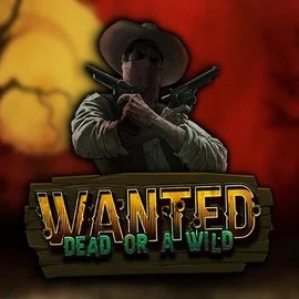 Wanted Dead or a Wild slot logo by Hacksaw Gaming at Flagman Casino
